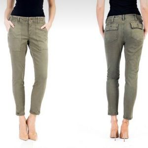 Level 99 Olive Ankle Cropped Pants